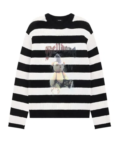We11 Done Crew Neck Long Sleeve Sweater In Black