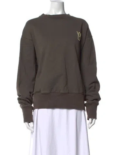 Pre-owned We11 Done Crew Neck Long Sleeve Sweatshirt In Neutrals