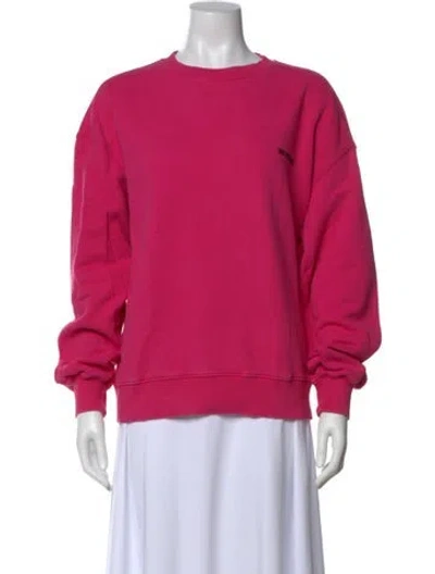 Pre-owned We11 Done Crew Neck Long Sleeve Sweatshirt In Pink