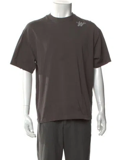 Pre-owned We11 Done Crew Neck Short Sleeve T-shirt In Gray