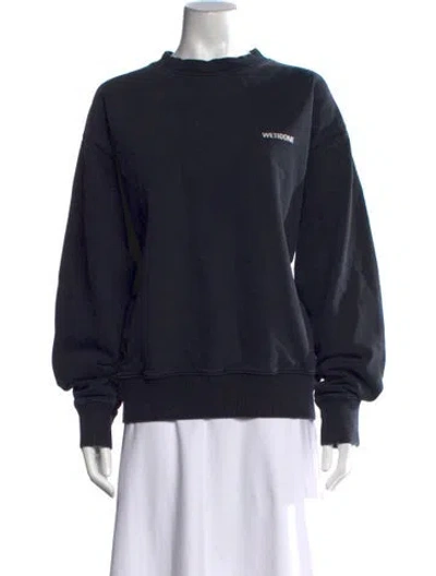 Pre-owned We11 Done Crew Neck Sweater In Black