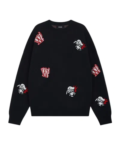 We11 Done Crew-neck Sweater In Black