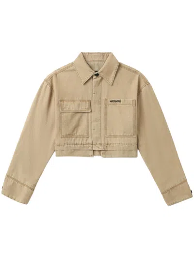 We11 Done Cropped Jacket In Neutrals