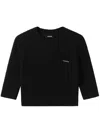 We11 Done Cropped Knitted Top In Black