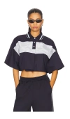 We11 Done Color Block Cropped Polo