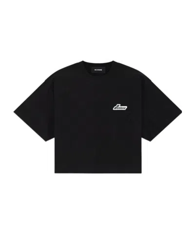 We11 Done Cropped Selldone T-shirt In Black