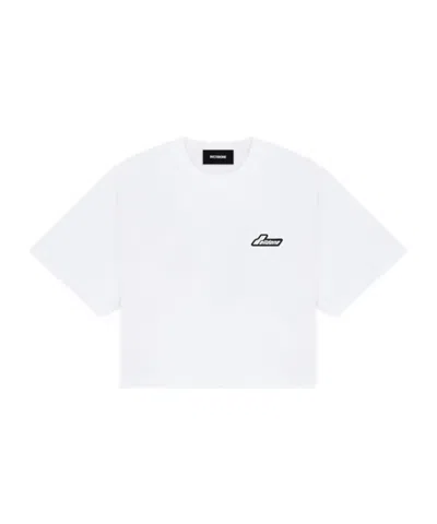We11 Done Cropped Selldone T-shirt In White
