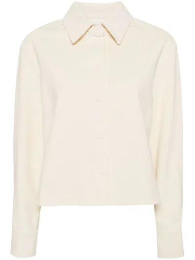 We11 Done Cropped Shirt In Neutrals