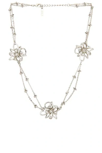 We11 Done Crystal Twisted Wire Necklace In Silver
