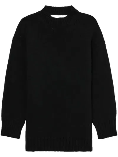 We11 Done Cut-out Knitted Knitted Dress In Black