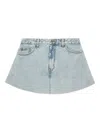 We11 Done Denim A-line Skirt In Blue
