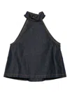 We11 Done Denim Top In Blue