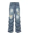 We11 Done Denim Trousers With Belt Loops In Gray