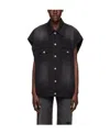 We11 Done Denim Vest In Black