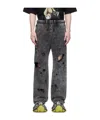 We11 Done Destroyed Jersey Sweatpants In Gray