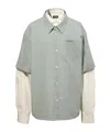 We11 Done Detachable Sleeves Shirt In Gray