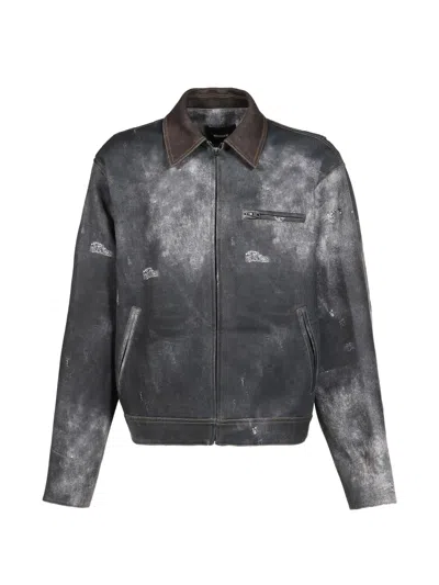 We11 Done Jacke Im Distressed-look In Gray
