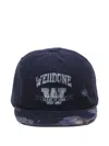 We11 Done Distressed Logo Cap In Blue