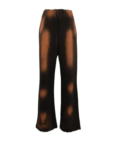 We11 Done Distressed Track Pants In Black