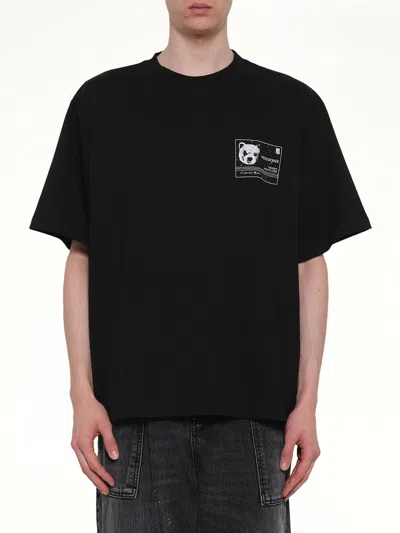 We11 Done Dna Teddy Id T-shirt In Black