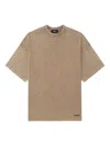 We11 Done Double-layered Acid-wash T-shirt In Brown