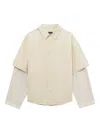 We11 Done Double-layered Cotton Shirt In Neutral