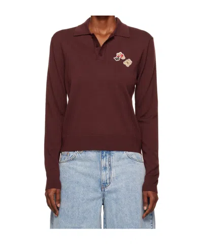 WE11 DONE DOUBLE PATCHED KNIT POLO