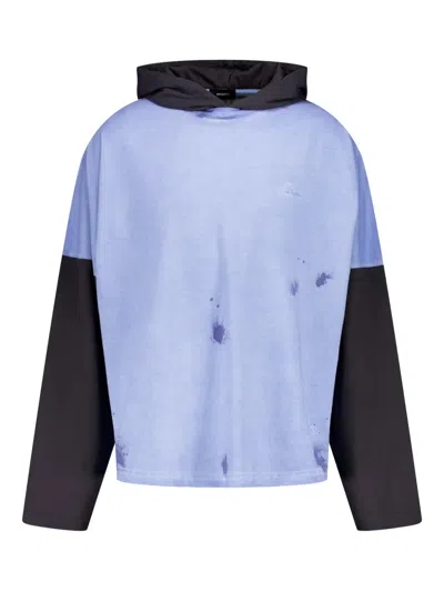 We11 Done Double-sleeve T-shirt In Blue