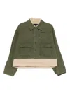 We11 Done Doubled Wrok Jacket In Green