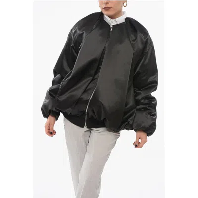 We11 Done Draped Satin Bomber Women's Jacket