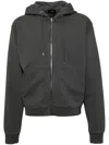 We11 Done Drop Shoulder Hooded Jacket In Grey