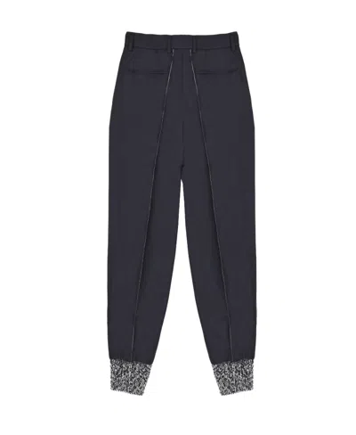 We11 Done Elastic Casual Trousers In Black