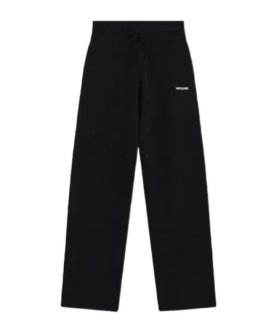 We11 Done Elastic Waist Casual Pants In Black