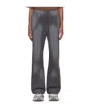We11 Done Gray Standard Logo Washed Sweatpants In Black