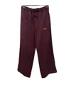 We11 Done Elastic Waist Casual Pants In Red