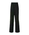 We11 Done Elasticated Wide Leg Trousers In Black