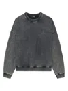 We11 Done Embroidered Crew-neck Sweatshirt In Gray