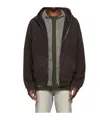 We11 Done Embroidered Logo Graphic-print Hooded Jacket In Black