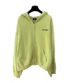 We11 Done Embroidered Logo Hood Jacket In Green