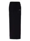 We11 Done Cotton Midi Skirt Elastic Waistband In Black
