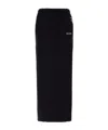 We11 Done Cotton Midi Skirt Elastic Waistband In Black