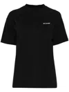 We11 Done Embroidered Logo T-shirt In Black