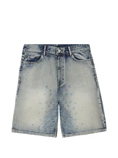 We11 Done Embroidered Shorts In Blue
