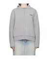 We11 Done Embroidery Logo Hooded Hooded Hoodie In Gray