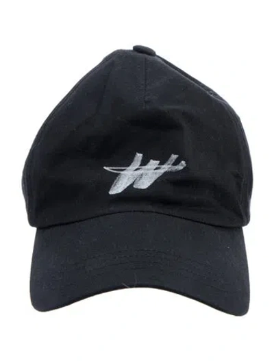 Pre-owned We11 Done Embroired Baseball Cap In Black