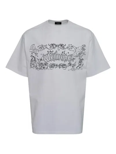 We11 Done Ending Credit T-shirt In Gray