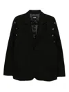 We11 Done Eyelet Blazer In 黑色