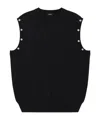 We11 Done Eyelet Knit Vest In Black