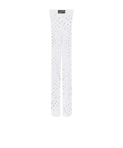 We11 Done Eyelet Tights In White