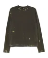 We11 Done Faded Effect T-shirt In Green